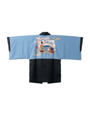 Japanese Hanten Jacket - Mt.Fuji Blue