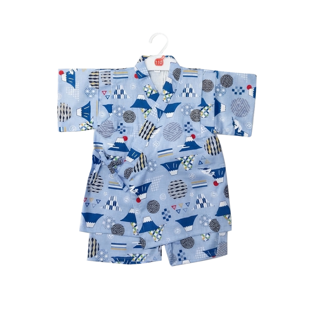 Boys Light Blue Mt. Fuji Jinbei Set