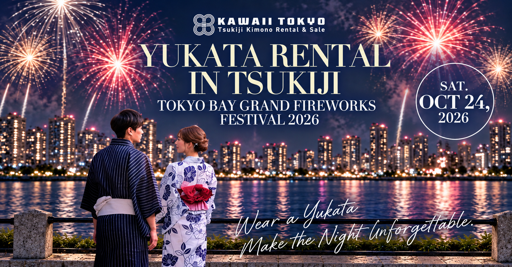  Why not make this special night even more memorable in a traditional Japanese kimono or yukata? 